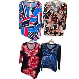 Women's Medium 8 10 Tops Shirts Blouses Sweaters Wholesale Bulk Lot of 4 M